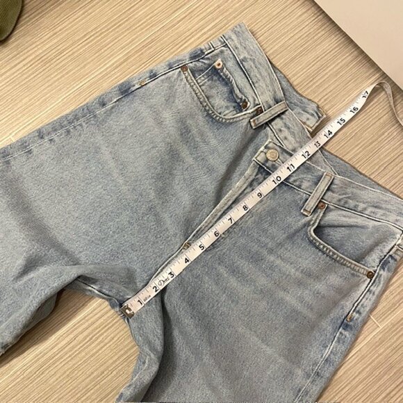 Agolde Light Blue Straight Leg Jeans - Picture 14 of 16